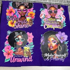 Gildan Women's Short Sleeve Tee - Purple with Vibrant Graphics